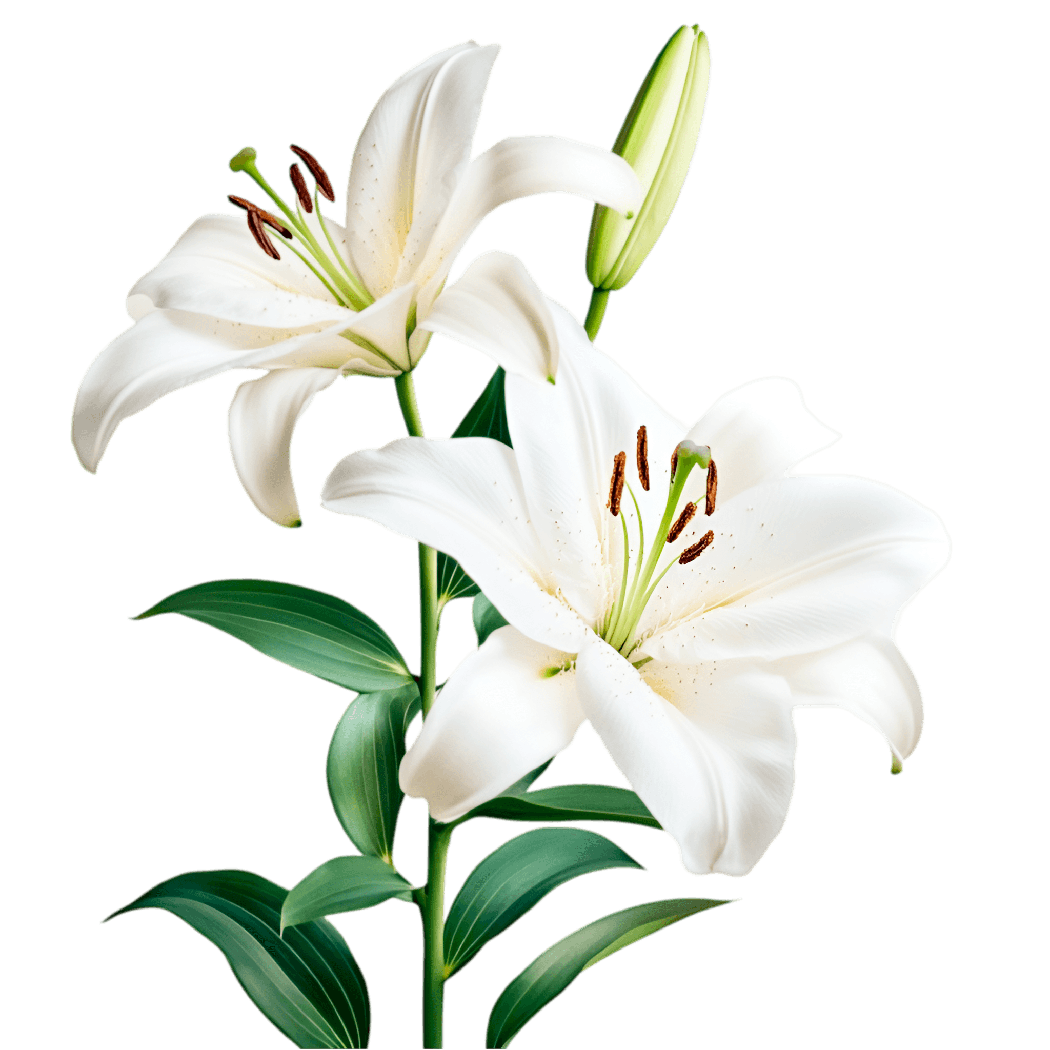 Lírio na parte superior do header